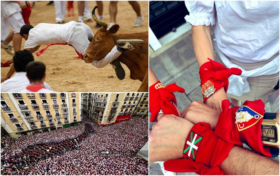 فيديوهات مثيرة لسباق سان فيرمين الشهير للثيران