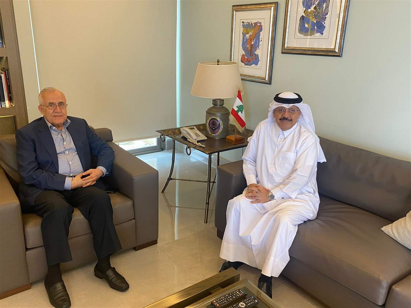   سليمان استقبل سفير قطر وعبد المسيح: ليبدأ الحوار من حيث توقف 