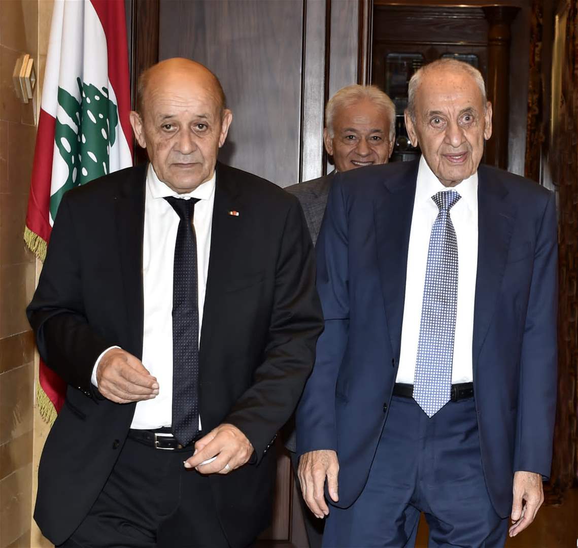  بري جدد التأكيد على أن كوة قد فتحت في الملف الرئاسي بعد لقائه لودريان  