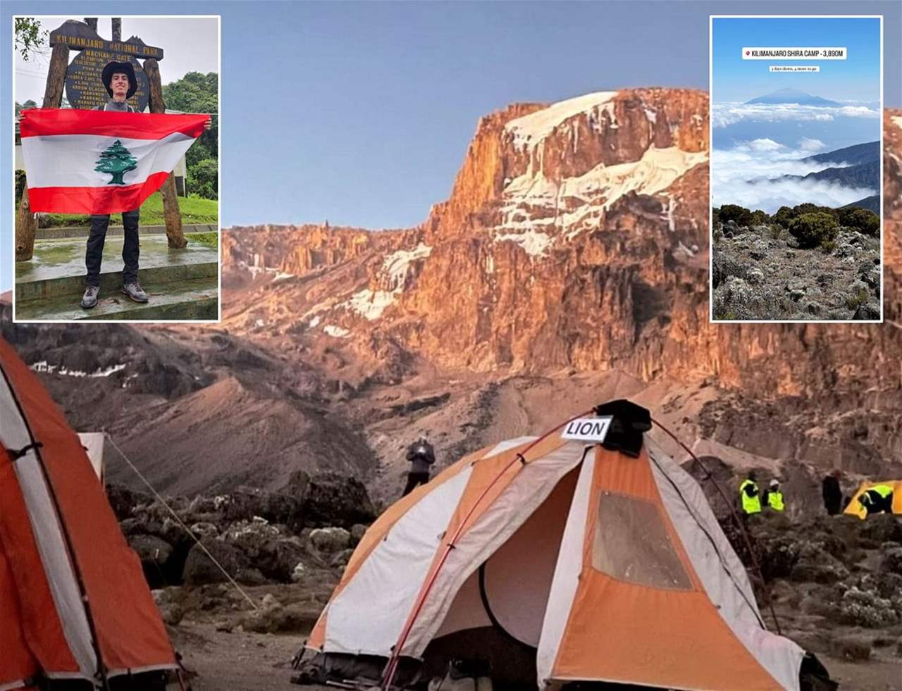 اللبناني شيبان يواصل رحلته الى قمّة جبل كيليمنجارو