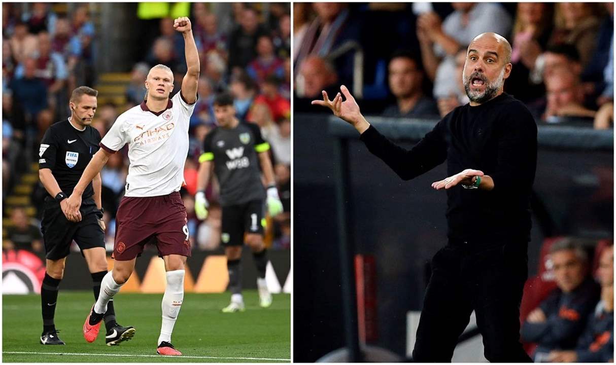 فيديو - جوارديولا يدفع الكاميرا والمصوّر ويصرخ في هالاند