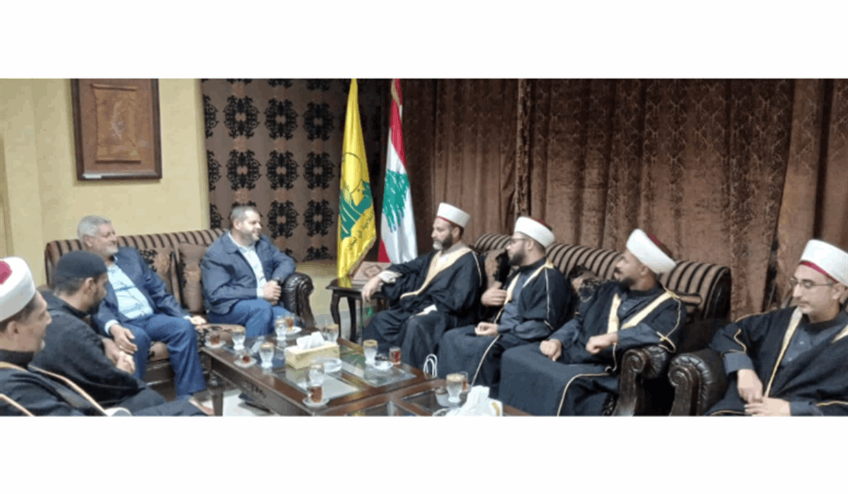 مسؤول قطاع صيدا في "حزب الله" عرض مع وفد علمائي فلسطيني أوضاع المخيمات