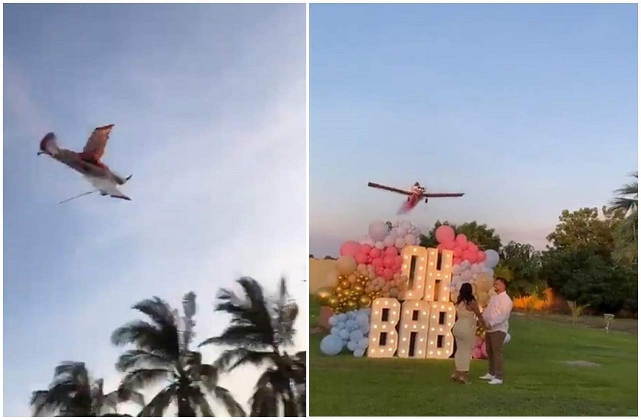 فيديو - لحظة سقوط الطائرة ومقتل طيارها في حفل الاعلان عن جنس المولود !!