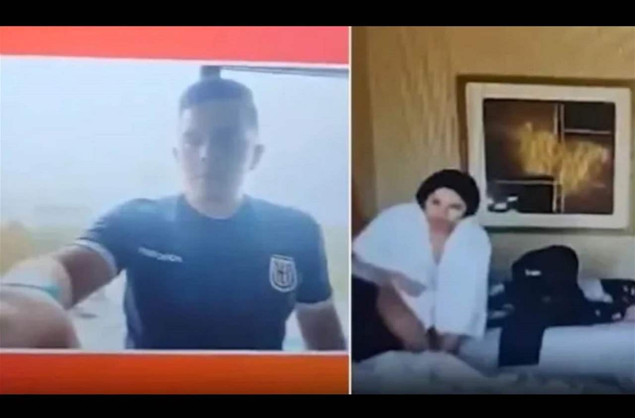 فيديو - امرأة شبه عارية بالخطأ مع المراسل خلال البث المباشر