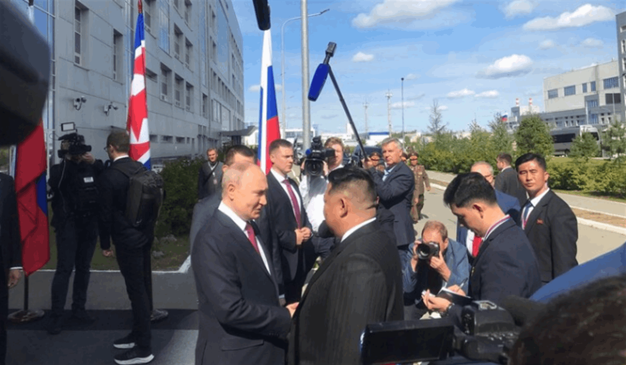 بوتين التقى كيم جونغ أون في قاعدة مطار فوستوشني الفضائية الروسية