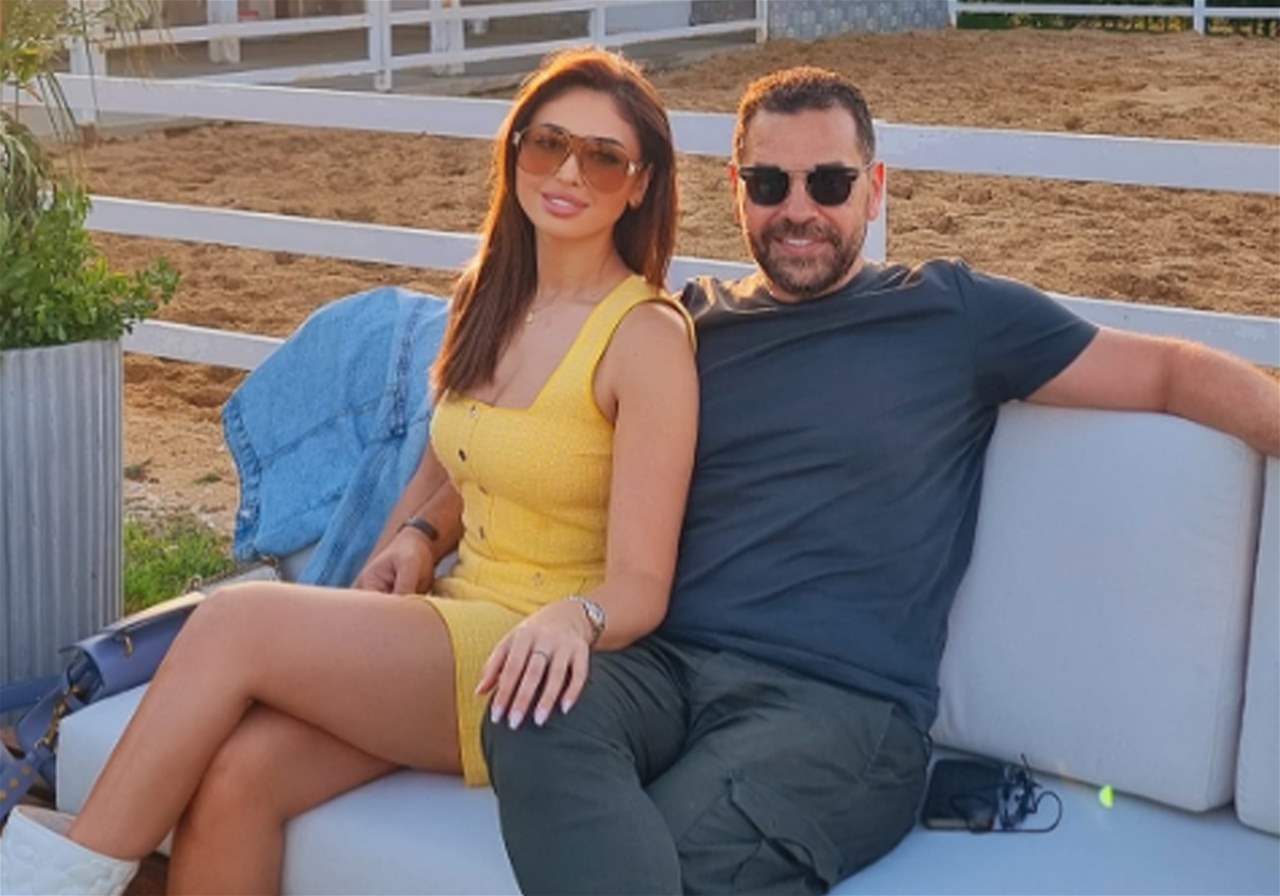 نيكول سعفان تحتفل بعيد ميلاد طارق العريان برومنسية لافتة