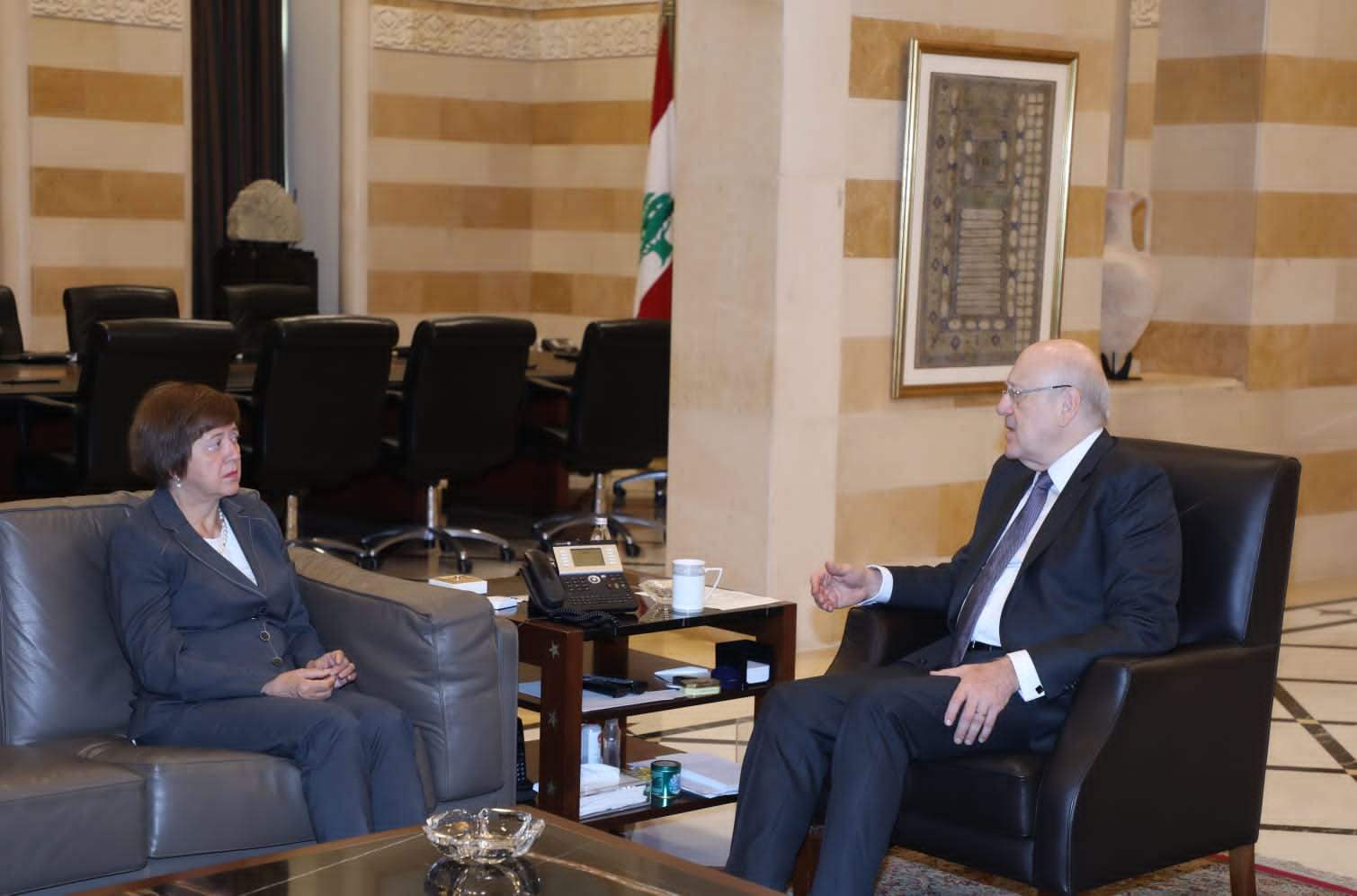 سلسلة لقاءات لميقاتي في السراي الحكومي 