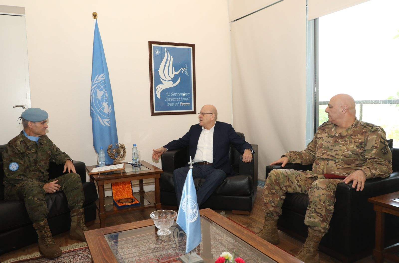 ميقاتي وقائد الجيش يلتقيان القائد العام لليونيفيل 