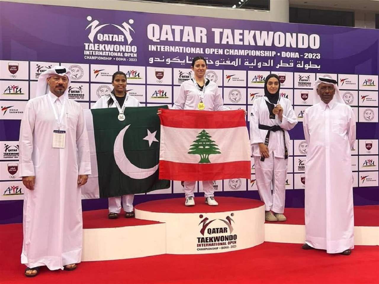 ميدالية ذهبية لكارلا بستاني في دورة قطر الدولية للتايكواندو