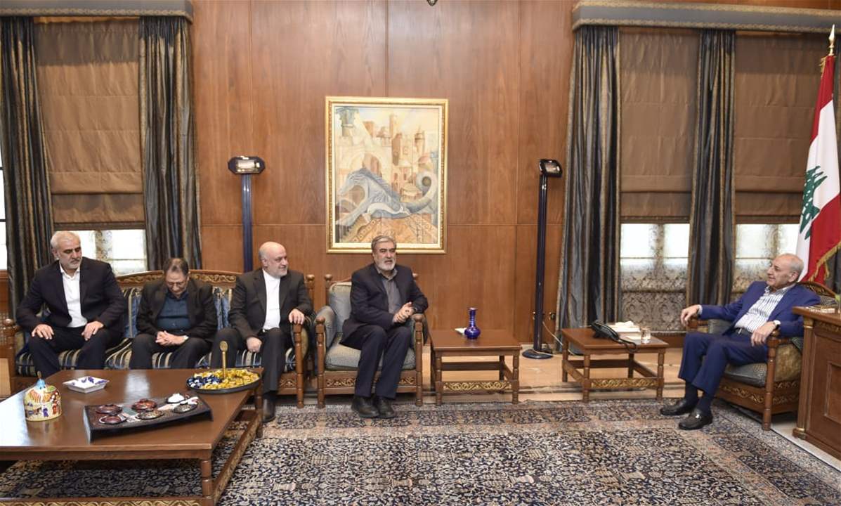 بري عرض مع زواره المستجدات محلياً وإقليمياً وإستقبل وفداً برلمانياً إيرانياً