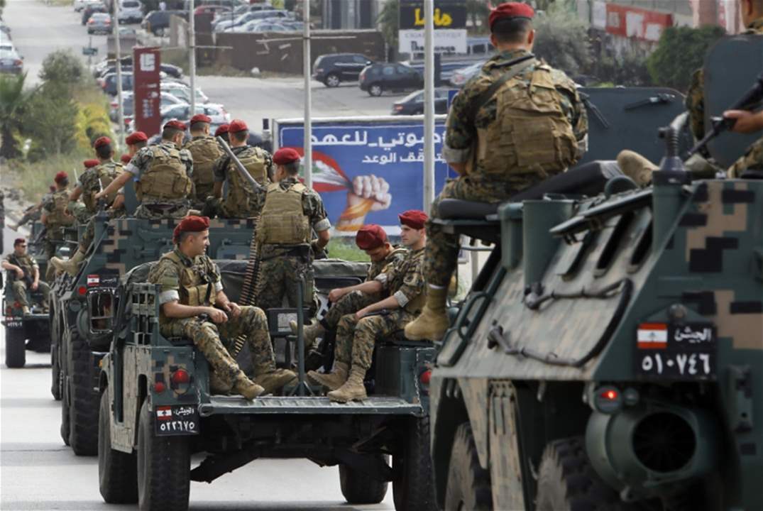 تبادل لإطلاق النار بين الجيش اللبناني ومطلوبين في بعلبك 