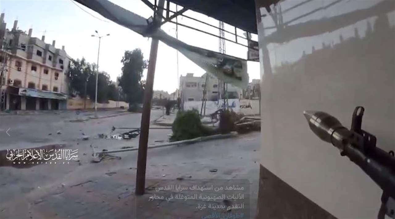 بالفيديو - مشاهد من استهداف سرايا القدس آليات الاحتلال المتوغلة في محاور التقدم بمدينة غزة