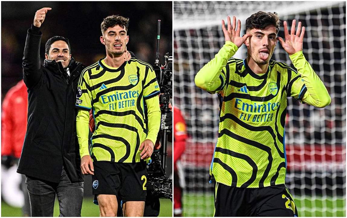 فيديو - مدرب أرسنال يحتضن لاعبه ويأخذه الى الجمهور