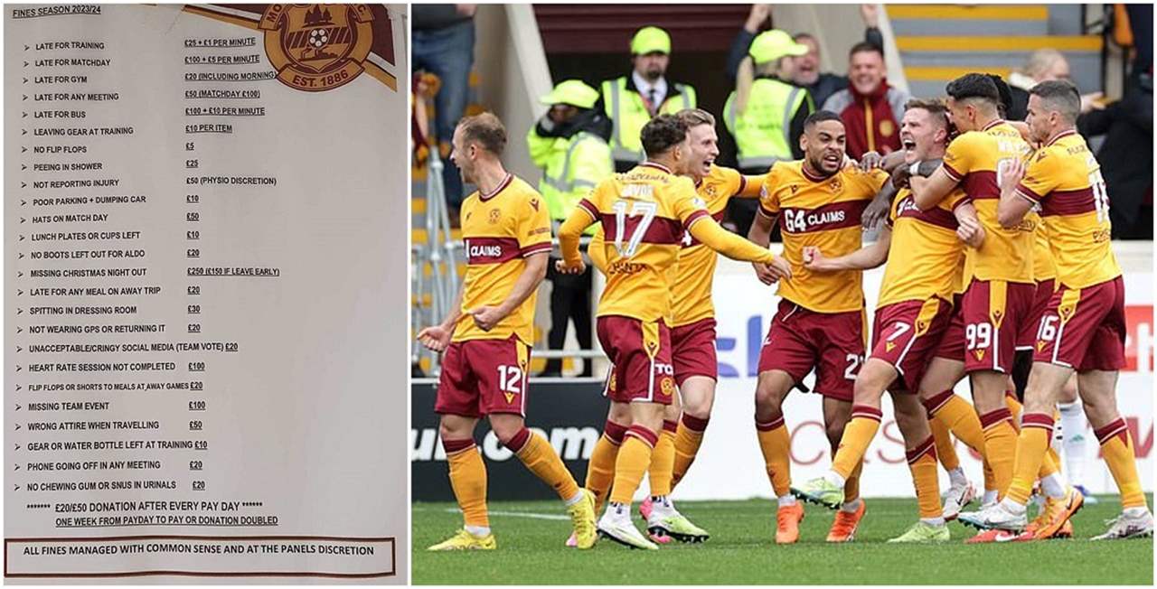 قائمة غرامات للاعبين على التبوّل والبصق والتأخر والمنشورات المزعجة !