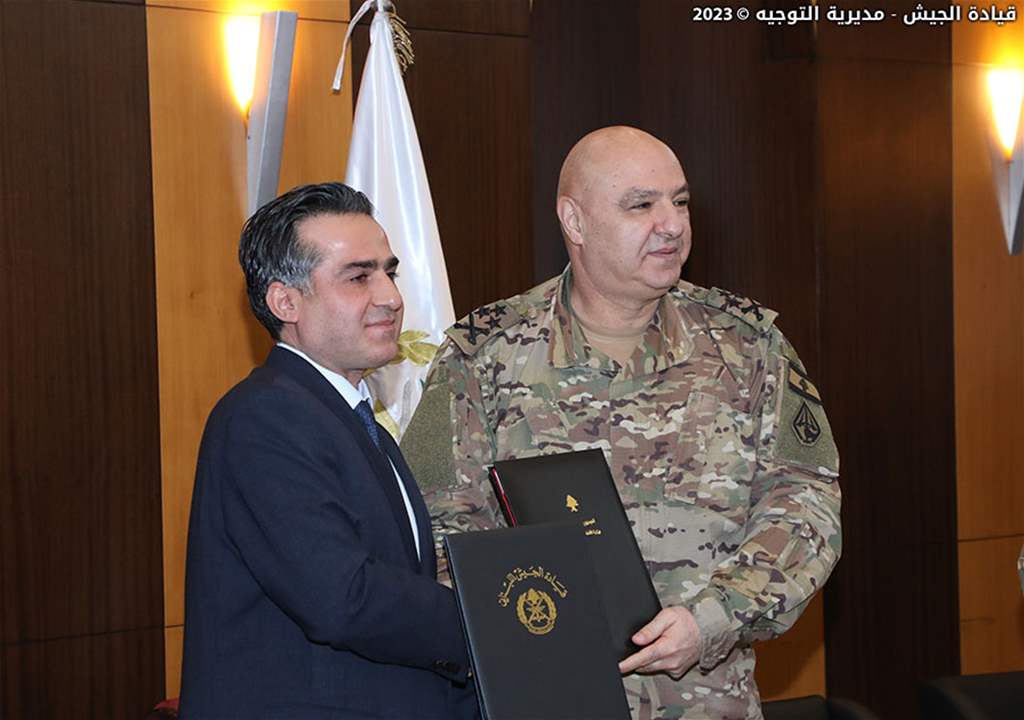 توقيع إتفاقية تعاون بين الجيش اللبناني ووزارة الأشغال العامة والنقل