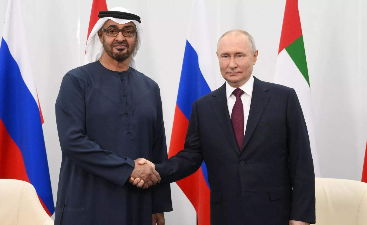 محمد بن زايد خلال إستقبال بوتين: الإمارات أكبر شريك تجاري لروسيا