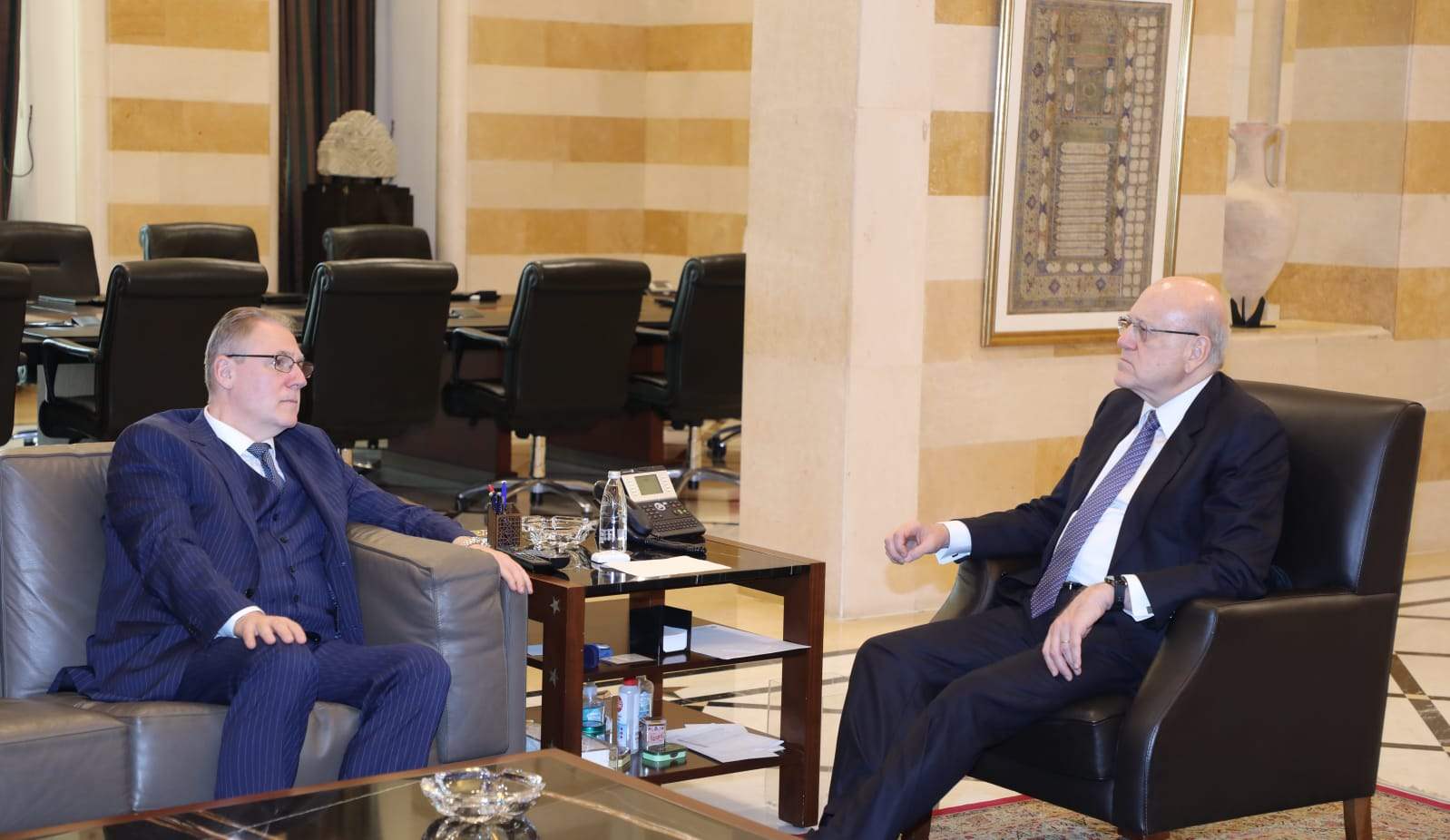 سلسلة لقاءات لميقاتي في السراي اليوم 