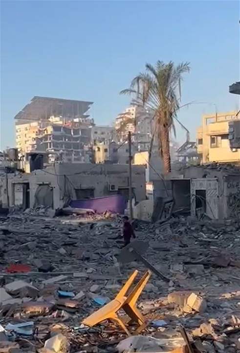بالفيديو - جانب من الدمار في شارع الجامعات في غزة