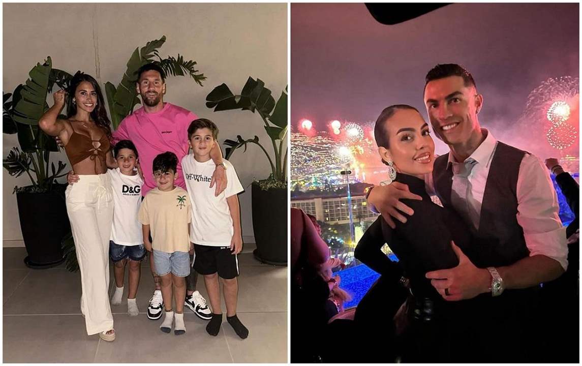 فيديو - كيف احتفل ميسي ورونالدو برأس السنة .. ورقص ليفاندوفسكي؟