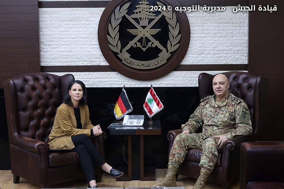 قائد الجيش إستقبل وزيرة الخارجية الألمانية.. وهذا ما تم بحثه