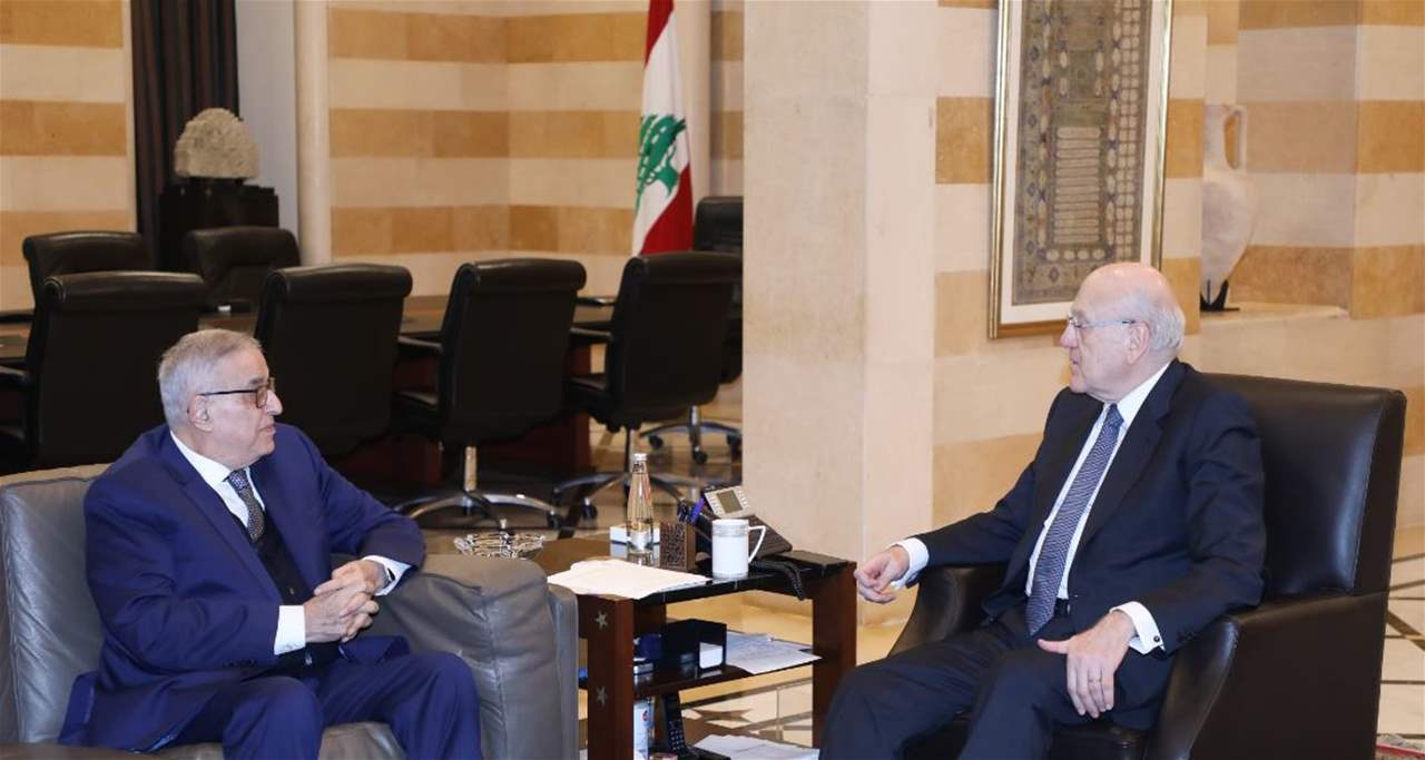 ميقاتي عرض مع بوحبيب نتائج الاتصالات التي اجراها في دافوس