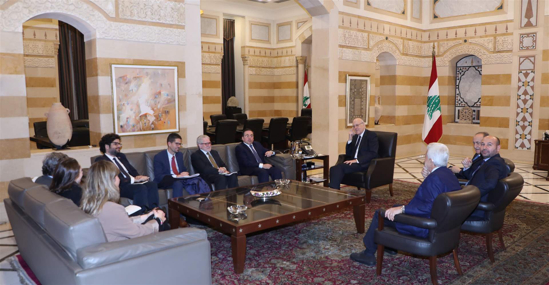  ميقاتي يستقبل وزير الخارجية الاسبانية خوسيه مانويل ألباريس في السراي