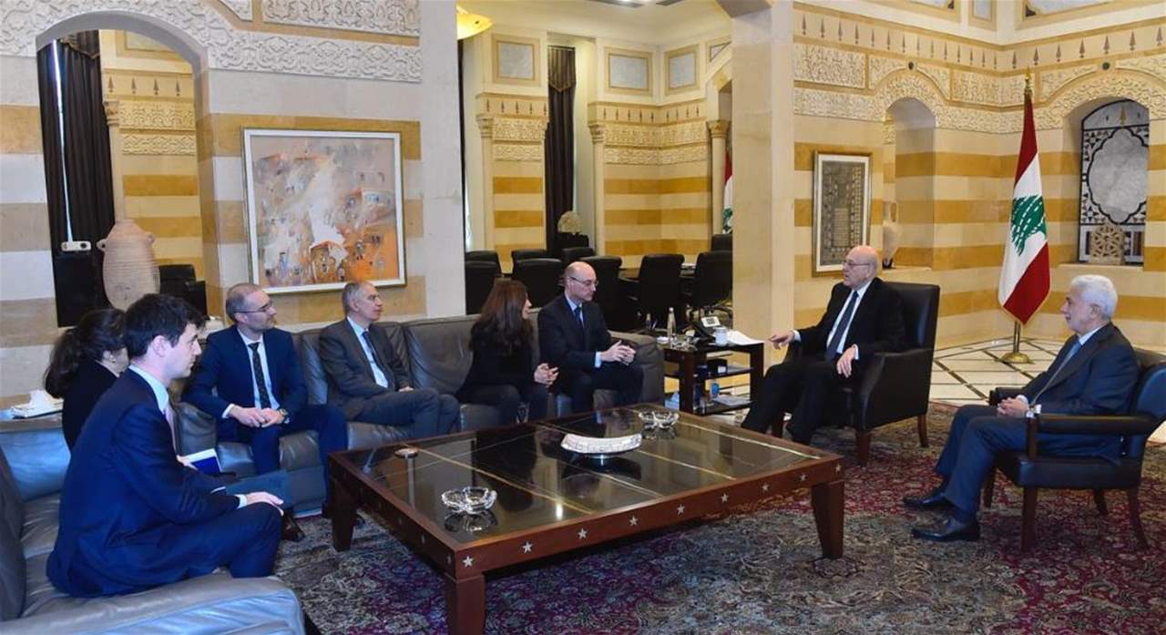 ميقاتي اجتمع مع وفد من وزارة الخارجية الفرنسية في السرايا الحكومية  