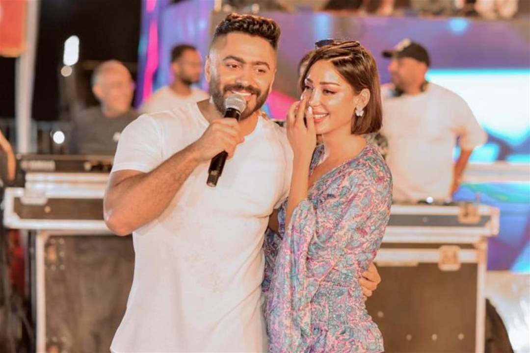بسمة بوسيل و تامر حسني معا في اول ايام شهر رمضان المبارك