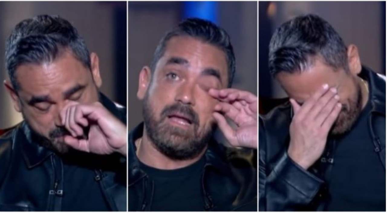 امير كرارة يجهش بالبكاء على الهواء بسبب والده