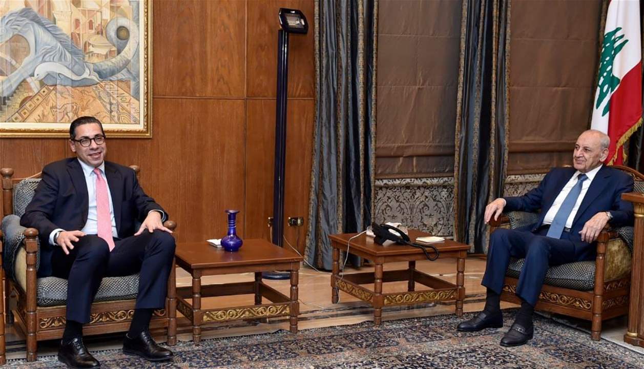 بري بحث الاوضاع العامة في لبنان والمنطقة مع وزير الخارجية القبرصي 