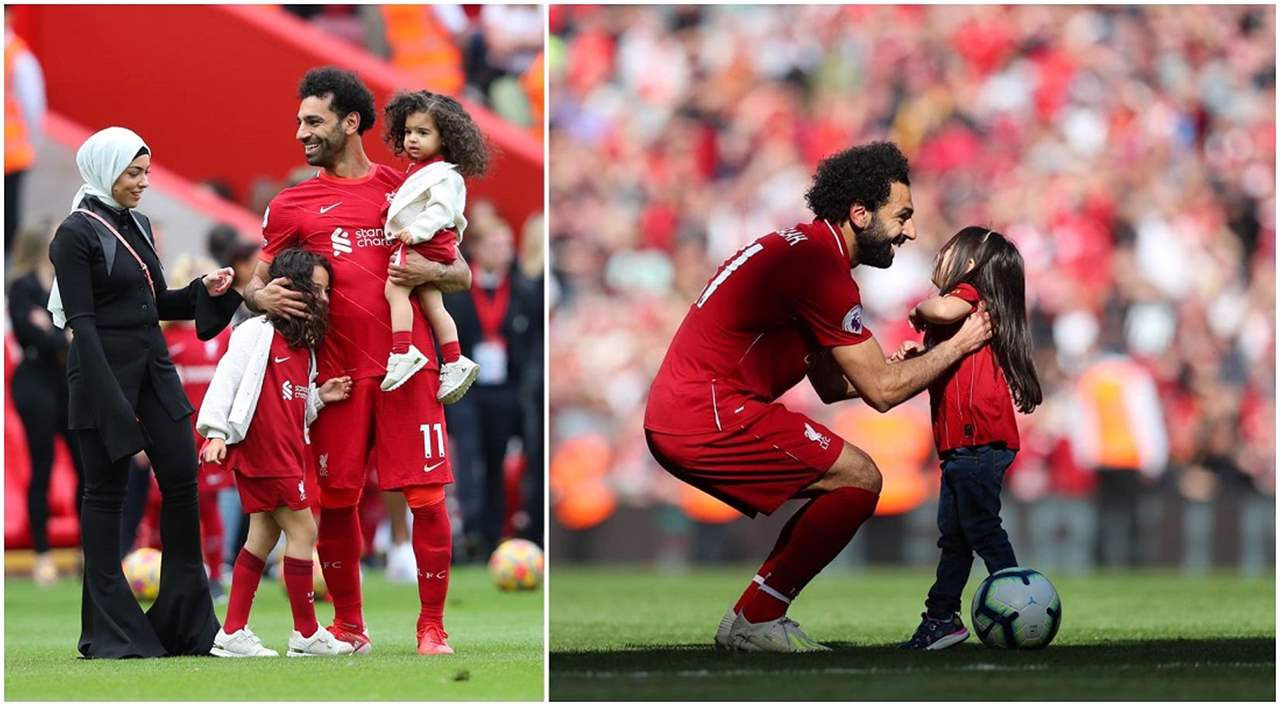 صور - محمد صلاح وإبنتيه يحتفلون بشهر رمضان