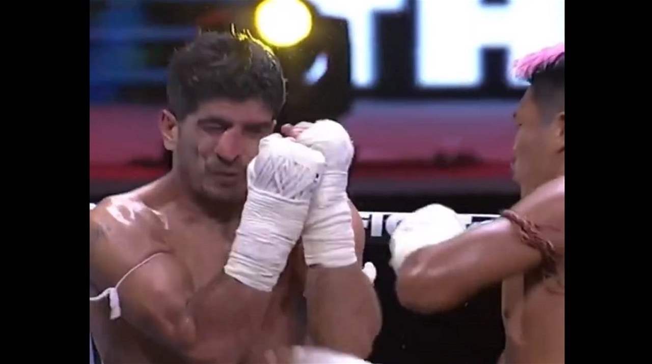 شاهدوا - الكاميرا ترصد تحطم أنف المقاتل الايراني