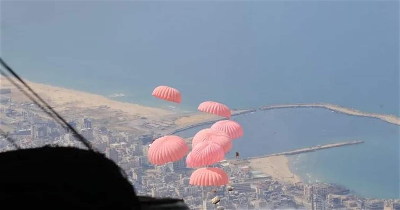 سلطات الأردن أعلنت تنفيذ 5 إنزالات جوية للمساعدات على القطاع 