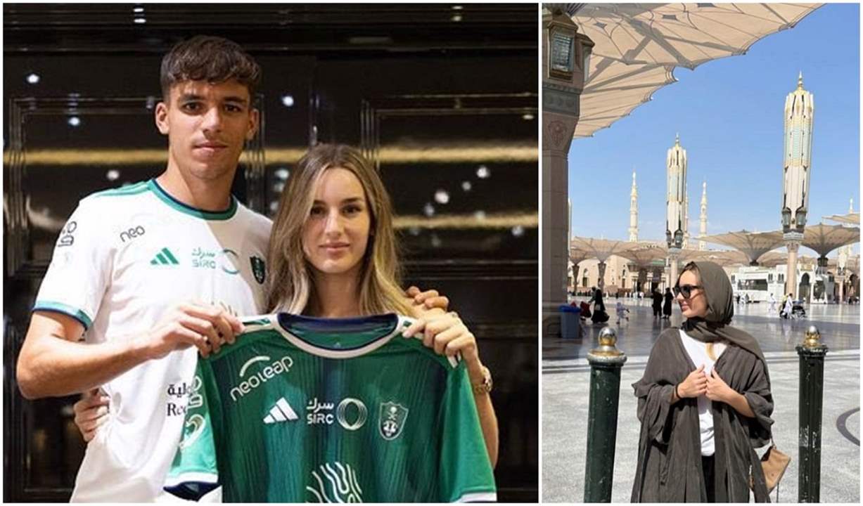 انتشار فيديو لزوجة نجم الأهلي وهي تحلب الإبل 