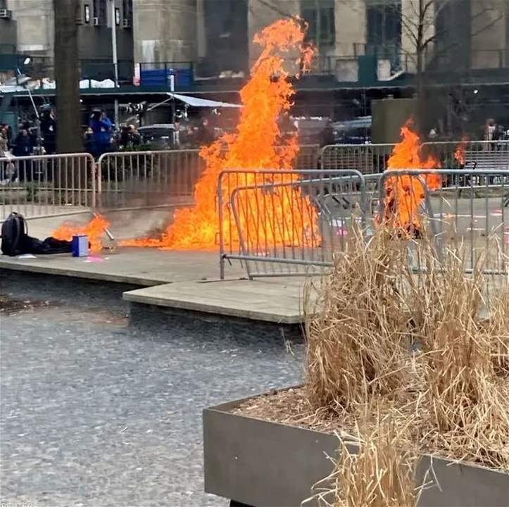  كشف مصير "رجل النار" أمام مقر محكمة ترامب