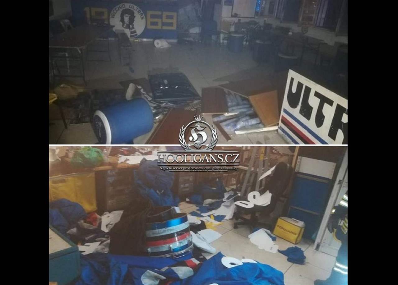 هاجموا مقر ألتراس النادي المنافس وأضرموا النار فيه