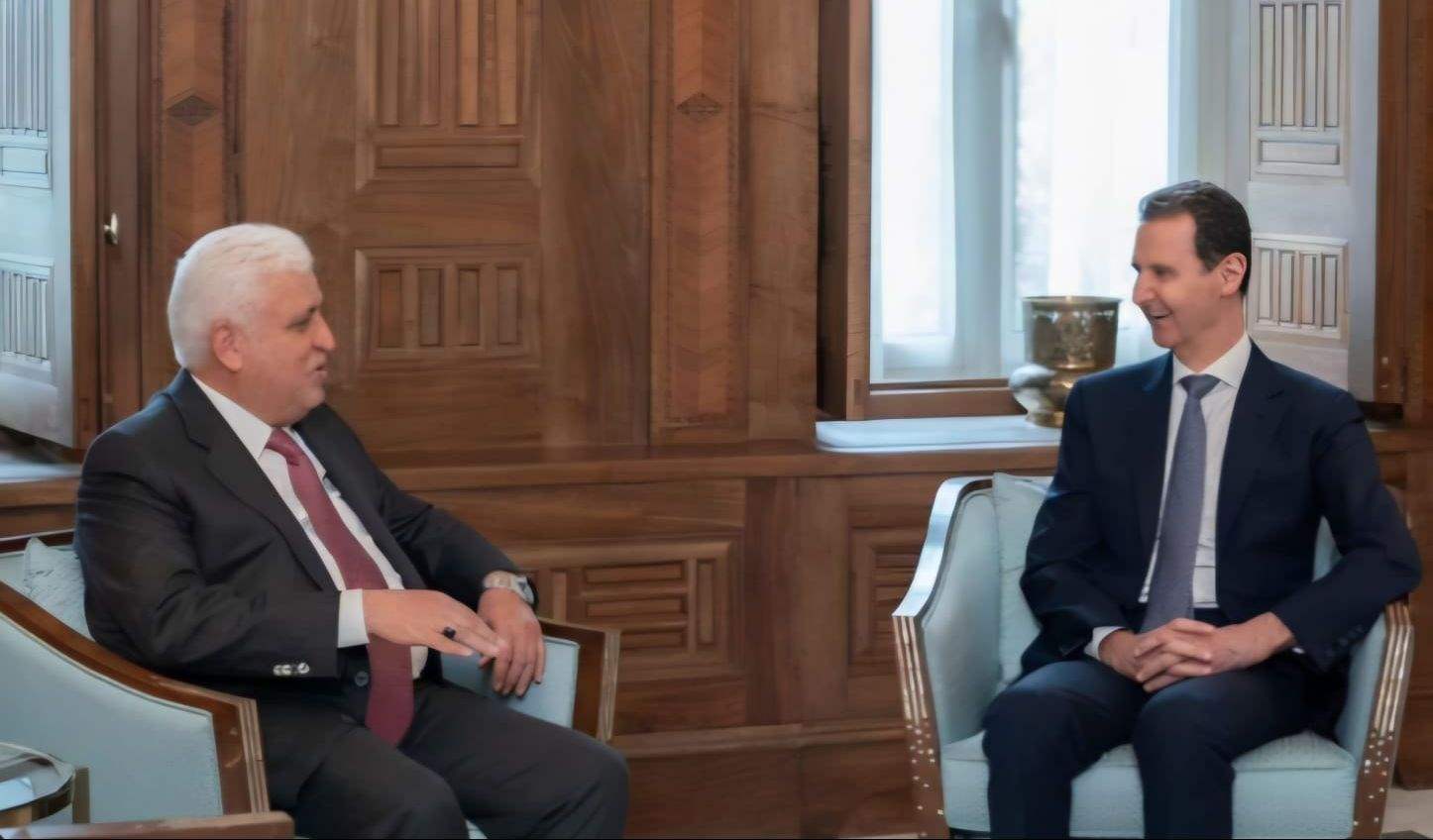 الاسد التقى رئيس هيئة الحشد الشعبي في العراق..وهذا ما تم بحثه! 