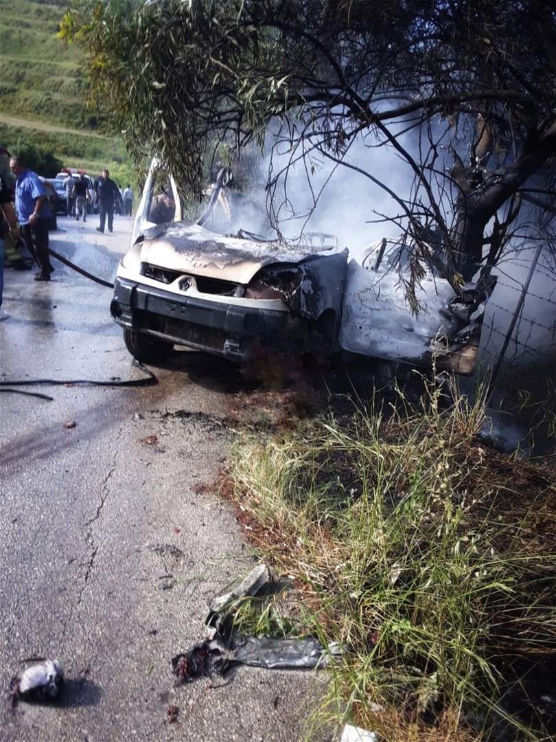 بالفيديو - مسيّرة اسرائيلية استهدفت سيارة في بافليه 