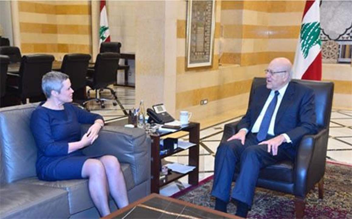 ميقاتي إستقبل سفيرة الإتحاد الأوروبي.. ومؤتمر بروكسل محور اللقاء 