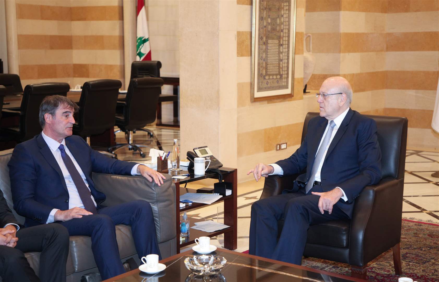 سلسلة استقبالات لميقاتي في السراي الحكومي