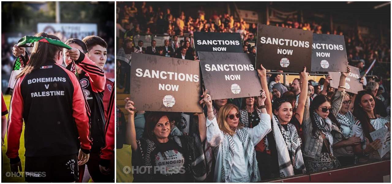 فيديو وصور - ايرلندا تحتفي بسيدات فلسطين في مباراة تاريخية