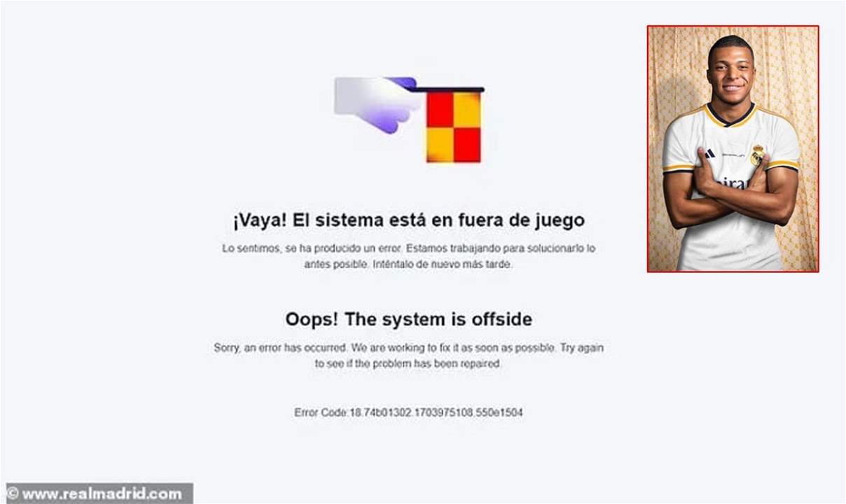 كيليان مبابي يُخرج موقع ريال مدريد الإلكتروني من الخدمة !!