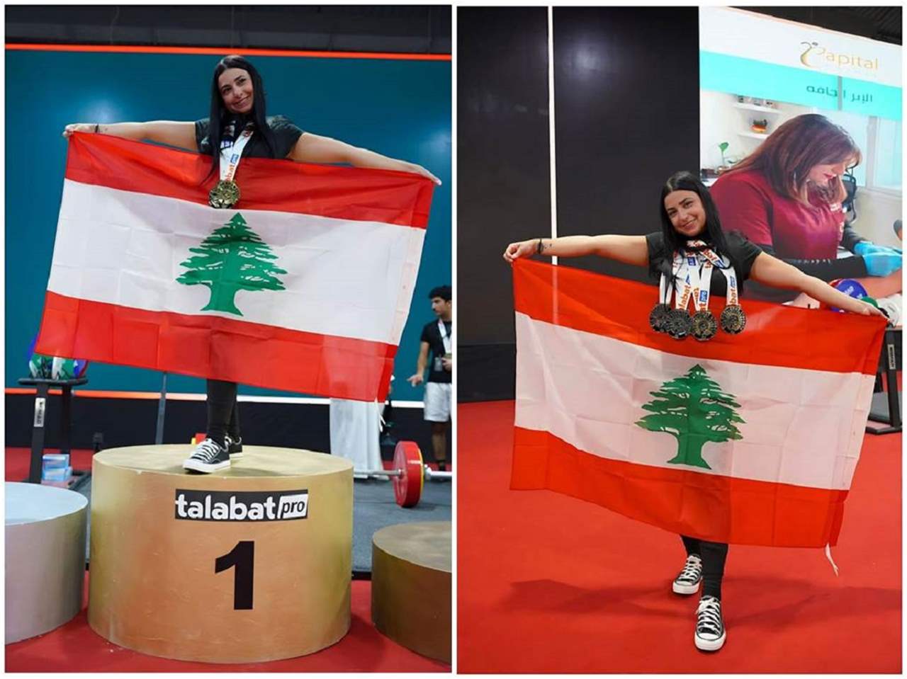 ميدالية ذهبية للبنانية غديّة في "رفع أثقال الكويت"