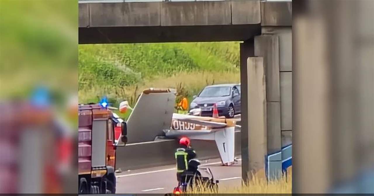 بالفيديو- تحطم طائرة في باريس بعد تعلقها بخط كهرباء