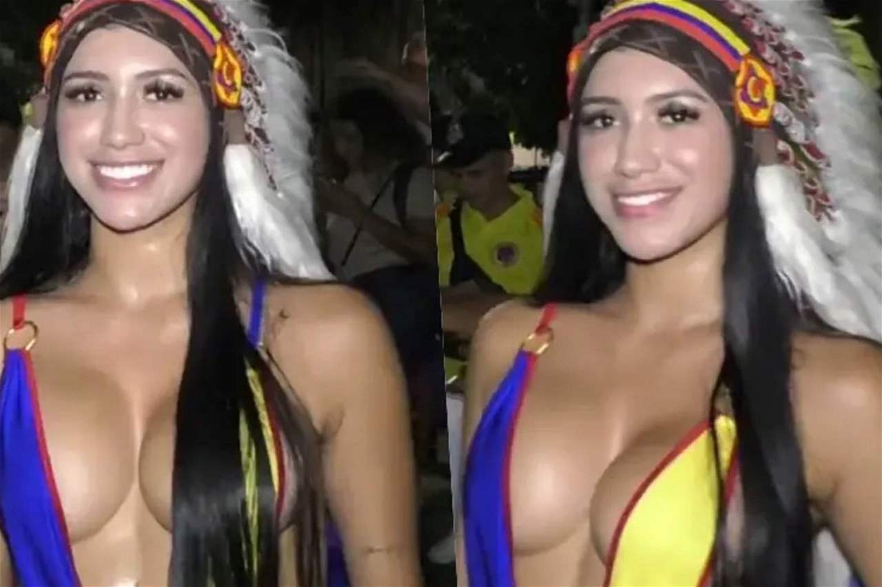 فيديو - من هي "الهنديّة" الجميلة التي تشجّع منتخب كولومبيا؟