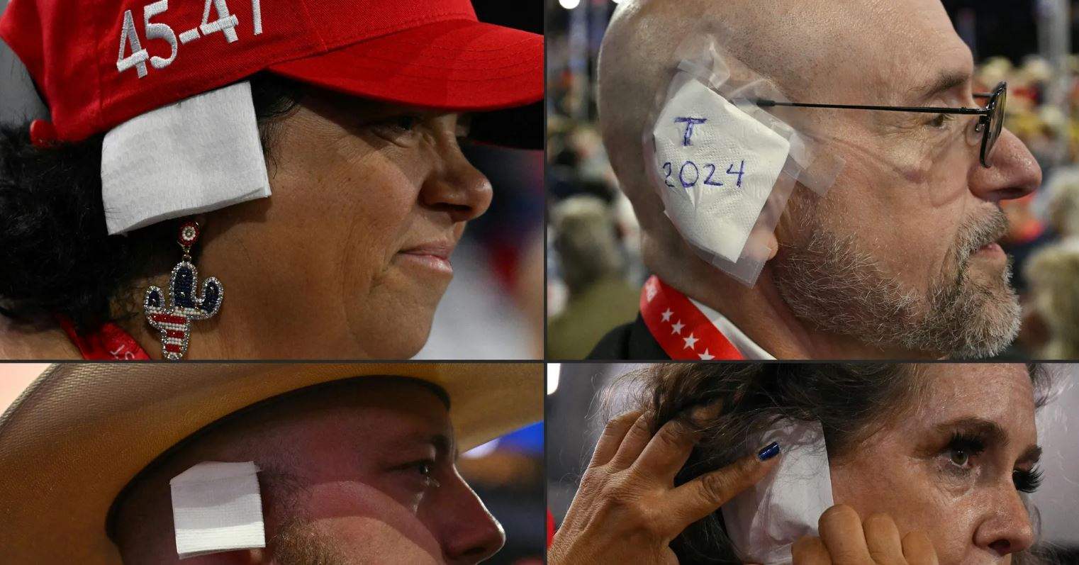 "ضمادة الاذن".. صيحة جديدة في عالم الموضة دعماً لترامب! 