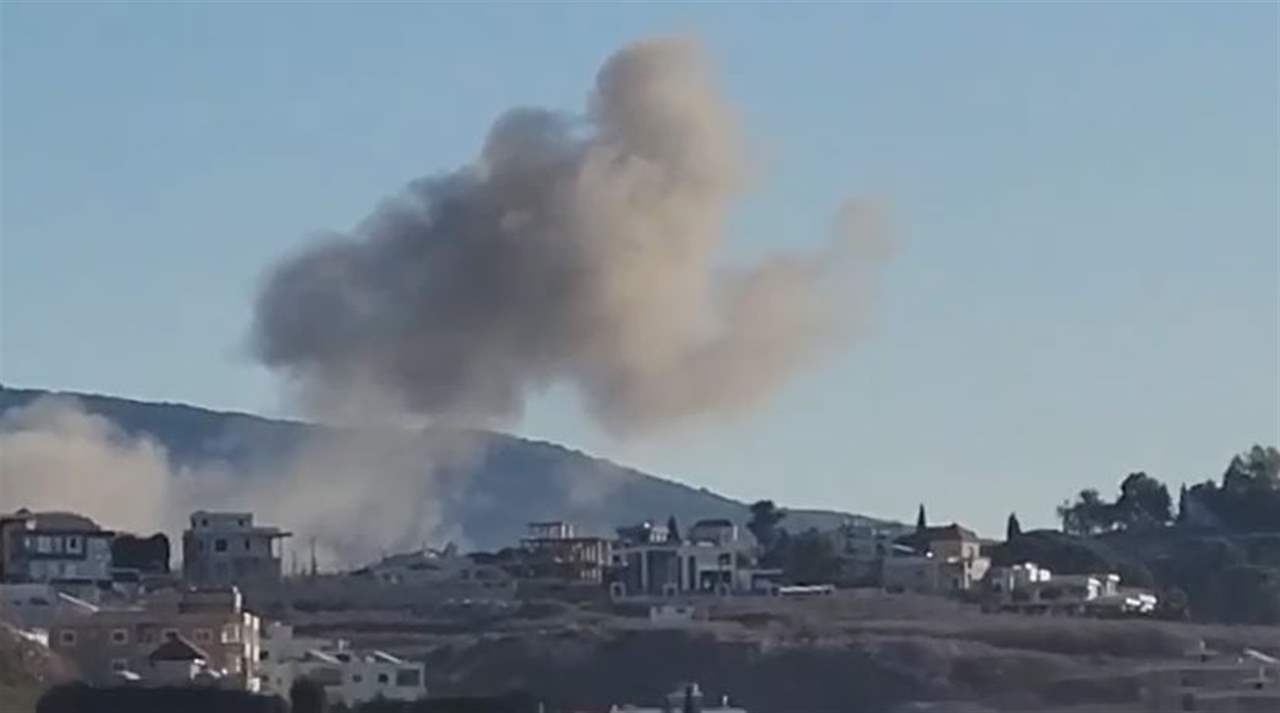 بالفيديو غارة على محيط مبنى منظمة ماغ لنزع الالغام سابقا في كفرجوز ...