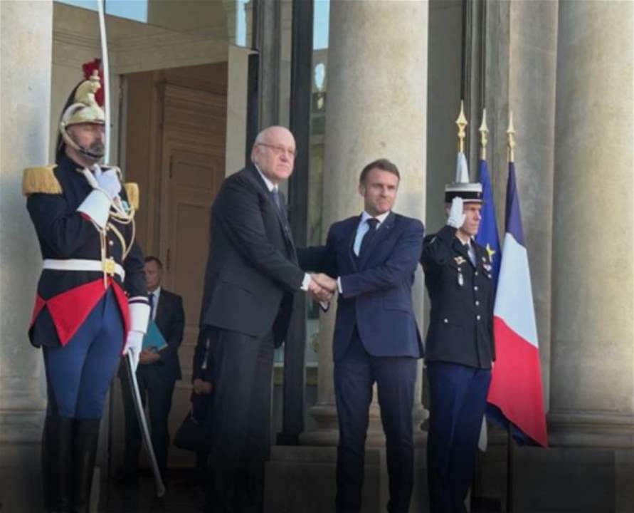 لقاء ماكرون -ميقاتي في الإليزيه: عرض للوضع في لبنان والمساعي الفرنسية لوقف اطلاق النار والتحضيرات ل"المؤتمر الدولي لدعم لبنان"