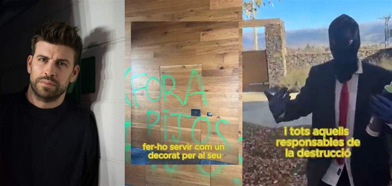 فيديو - منظمة أران تقتحم منزل بيكيه وتهاجم "لناس الفاخرين" !!