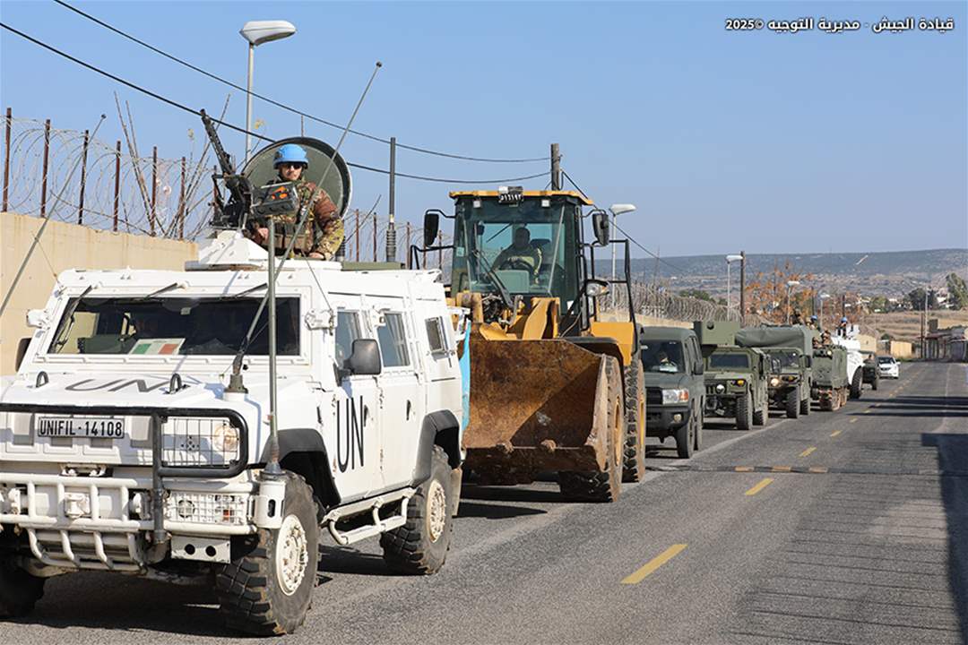 إنتشار وحدات عسكرية في بلدة عيترون – بنت جبيل في القطاع الأوسط